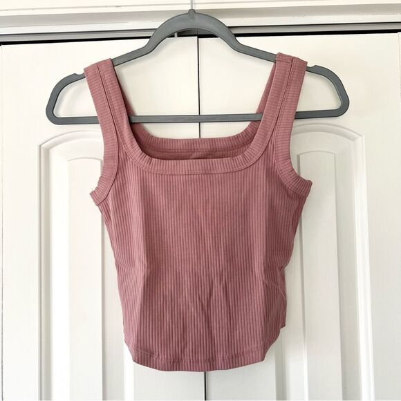 NWT Madewell The Tailored Crop Tank in Sleekhold in Pink - Picture 6 of 9